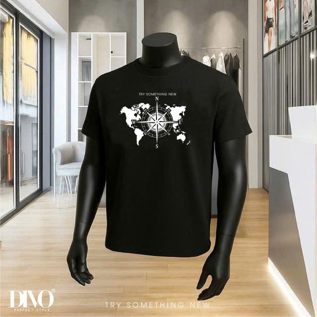 Áo phông nam in hình Bản Đồ La Bàn