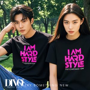 Áo thun in chữ I AM HARD STYLE