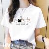 Áo thun cotton nữ in hình 6 chú mèo